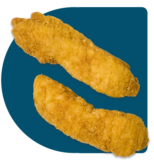 Tenders with flour breading