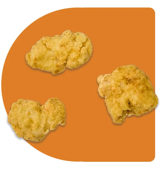 Boneless wings with liquid batter