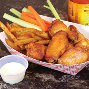 Buffalo-Style Wings, Fully Cooked, Spicy, Unbreaded</br><p style="font-size: small; color: #DF702D">Product Code: 4604</p>