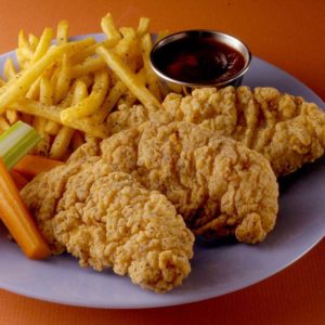 Chicken Tenders on a Plate