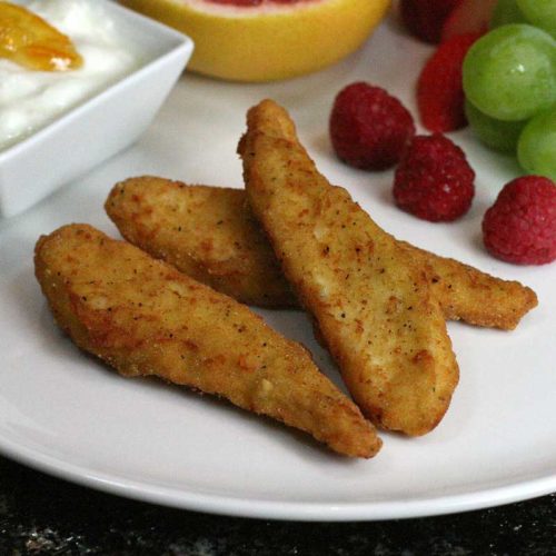 Gluten Free Breaded Breast Strips, 1.1 oz.Product Code 5810 Brakebush
