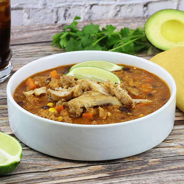 Black bean and quinoa chicken soup