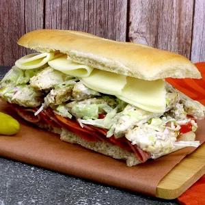 Chicken grinder sub sandwich
