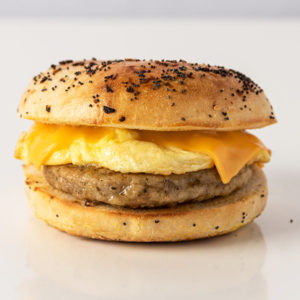 Chicken Sausage Bagel Sandwich