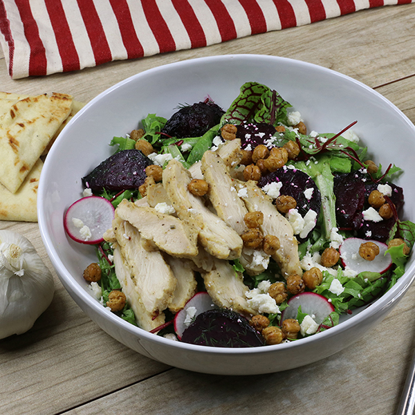 Mediterranean Chicken Chickpea Salad