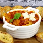 A bowl of lasagna soup
