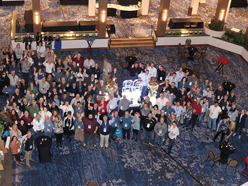 Group photo from above