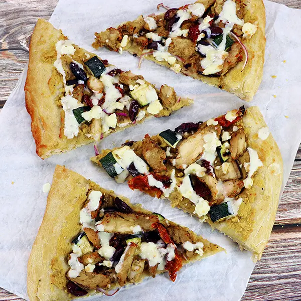 Slices of Za'atar pizza
