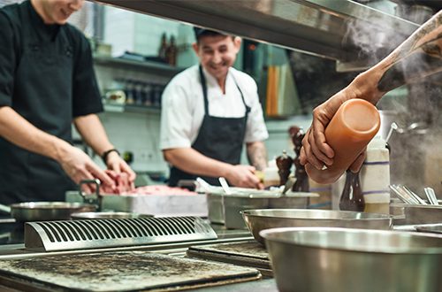 Chefs in a Kitchen